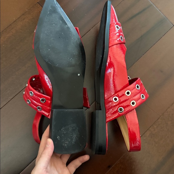 Steve Madden Red Buckle Flats - Picture 3 of 3